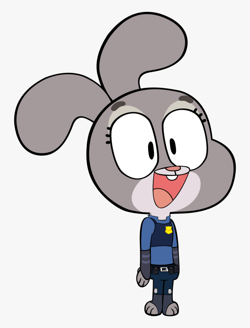 Judy Hopps Gumball Style By Megarainbowdash2000 - Gumball Megarainbowdash2000, HD Png Download