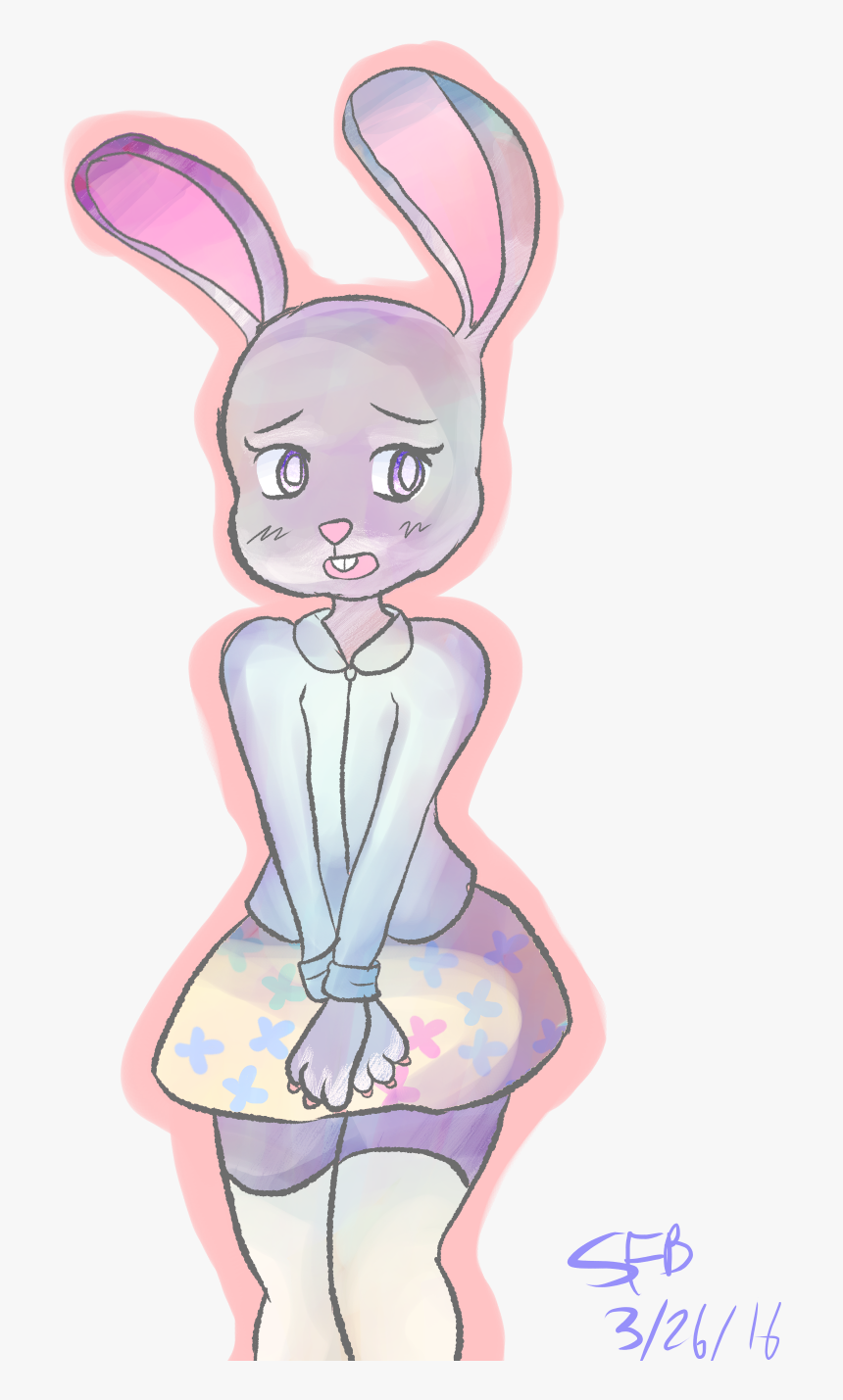 I Drew The Bunny Waifu
speedpaint - Cartoon, HD Png Download