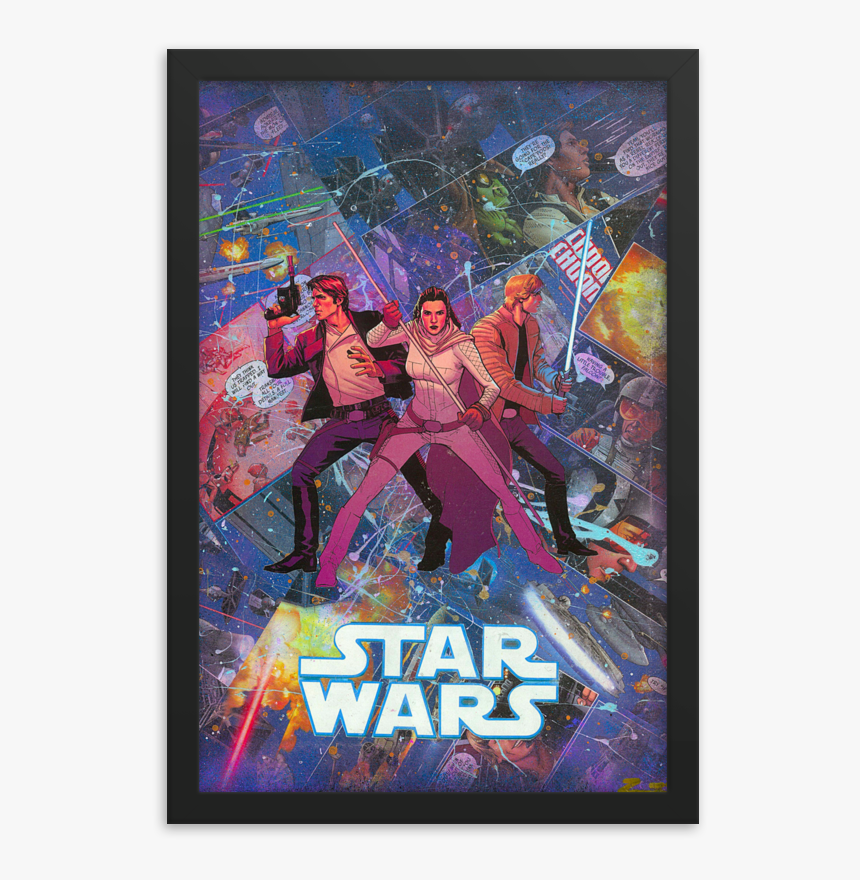 Star Wars Comic Canvas Framed Reproduction Print - Star Wars Weekends, HD Png Download