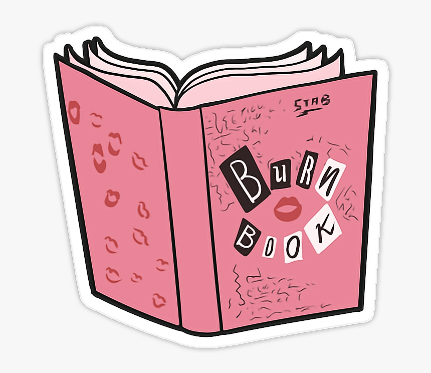 #book #libro #books #libros #sweet #love #kiss #burnbook - Stickers Mean Girls Png, Transparent Png