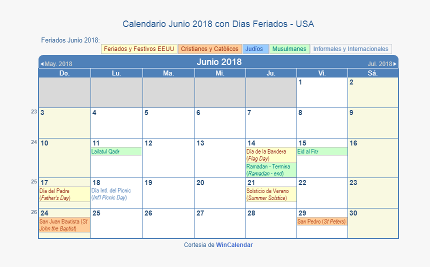 Calendario Dias Festivos En Usa