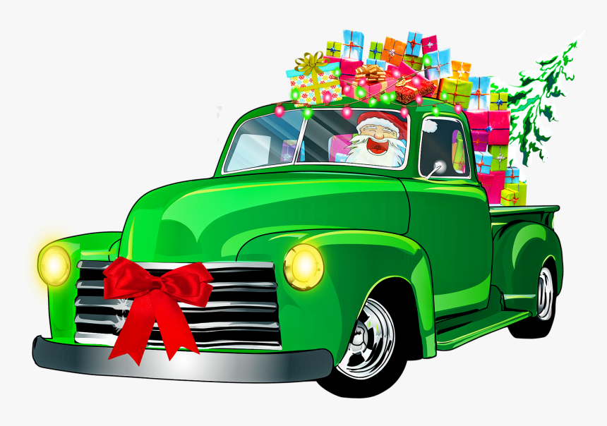 Transparent Papai Noel Png - Santa Claus Car .png, Png Download