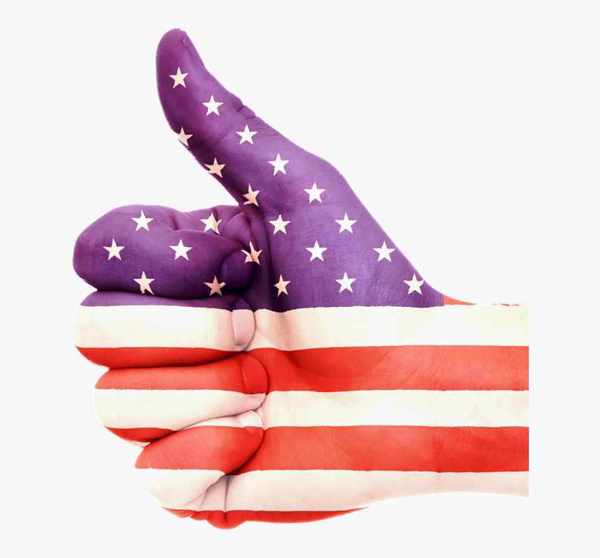 Mano, Bandera, América, U, S, Estados Unidos, American - American Flag Thumbs Up, HD Png Download