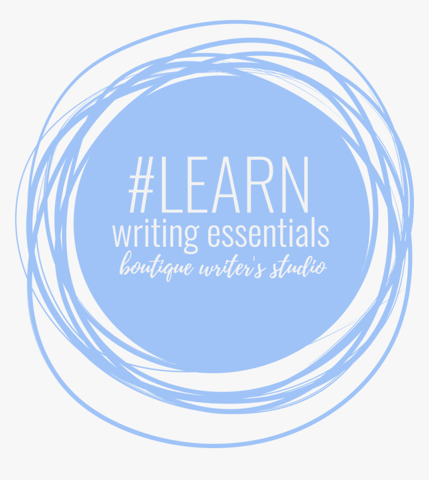 Boutique Writer S Studio C2o3 Off Blue White Letters - Circle, HD Png Download