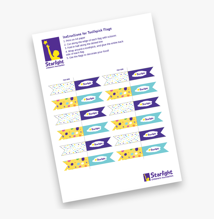 Starbq Toothpick Flags - Starlight Children's Foundation, HD Png Download