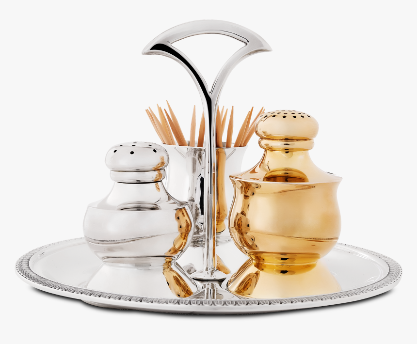 Jarosinski & Vaugoin Silver Empire Round Salt, Pepper, - Brass, HD Png Download