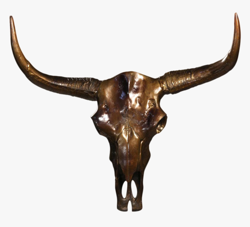 Bull Head Skull - Bronze Cow Skulls, HD Png Download