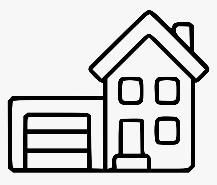 House Garage Property Apartment Dwelling Cottage - Detached House Icon, HD Png Download