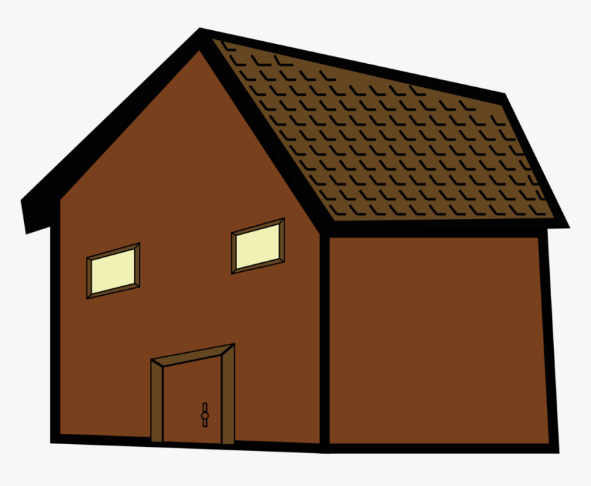 Cottage Clipart Brown House - Brown House Clipart, HD Png Download