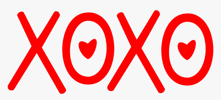 Xoxo Heart Art Transparent Png Clipart - Xoxo Transparent Background, Png Download