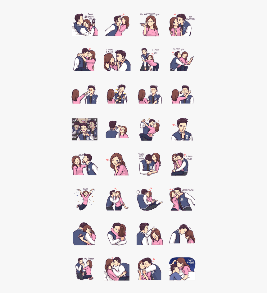 You & I - You & I Xoxo Line Stickers Line Store, HD Png Download