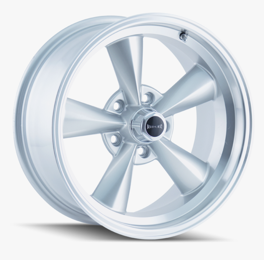 675 Silver W/ Machined Lip - Ridler 675 Wheel Rim 675-7761mb, HD Png Download