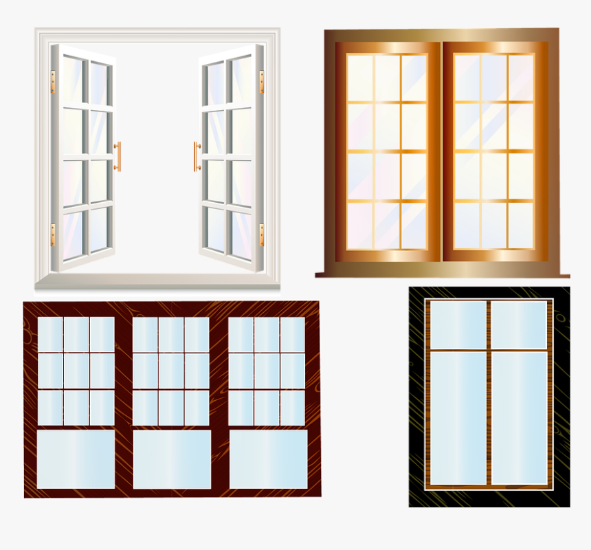 Windows, Shutters, Open Window, Glass, House, Frame - Vector Window, HD Png Download