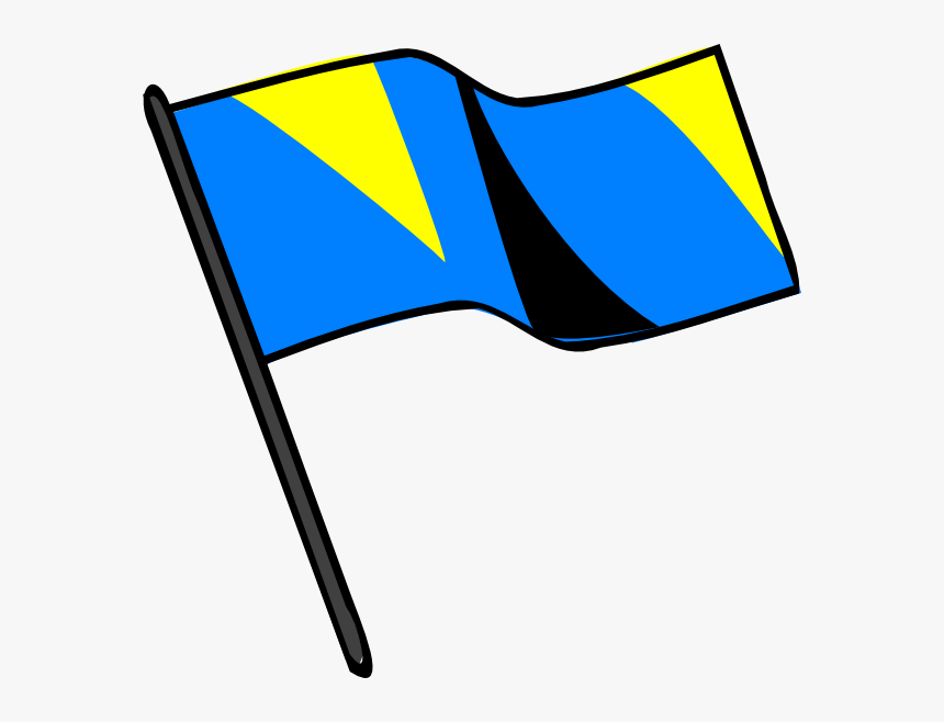 Blue Gold Black Flag Svg Clip Arts - Color Guard Flag, HD Png Download