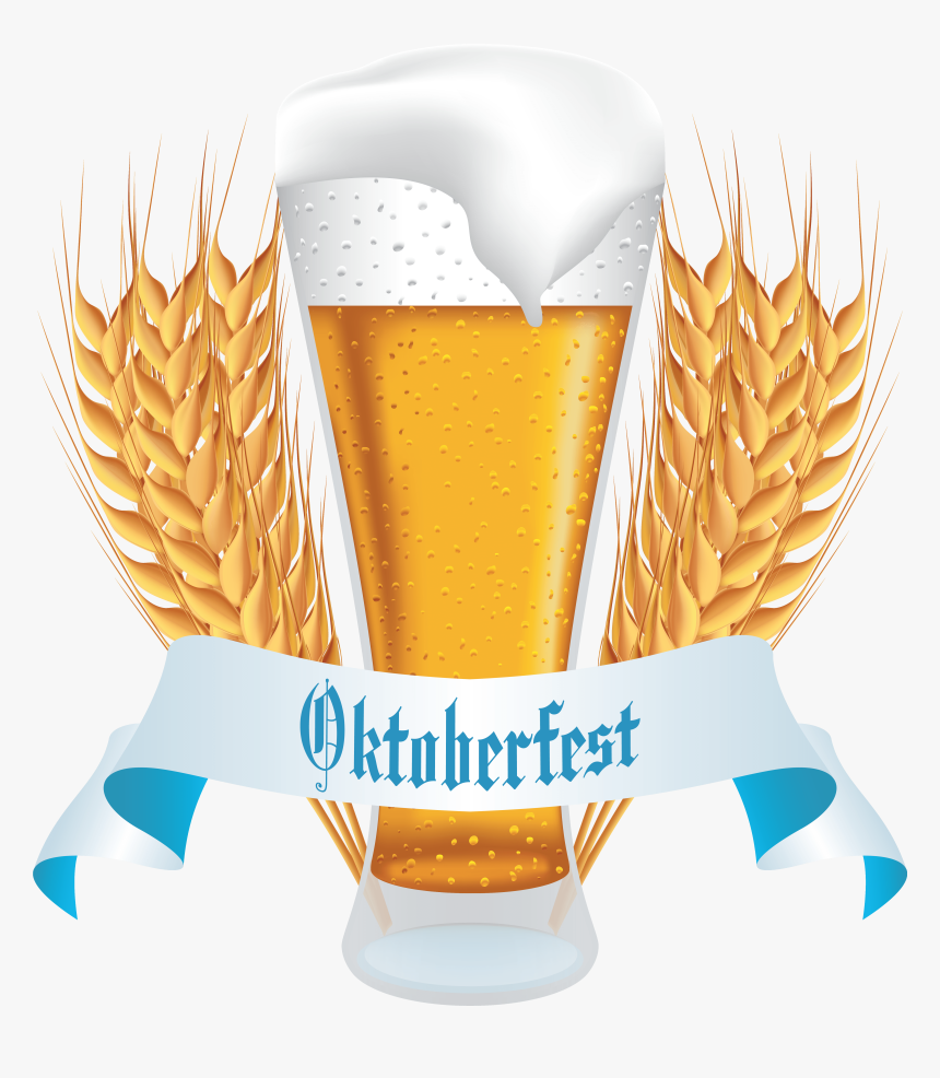 Oktoberfest Beer With Wheat Banner Png Clipart Image, Transparent Png