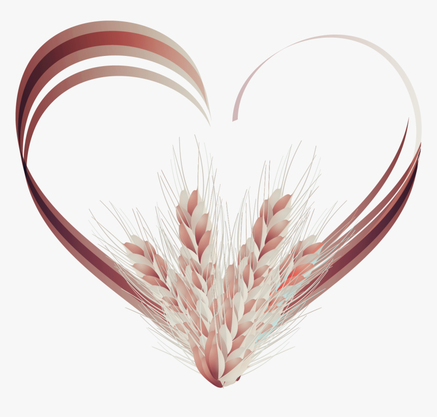 Transparent Wheat Stalk Clipart - Love Transparent Background Heart Png Vector, Png Download