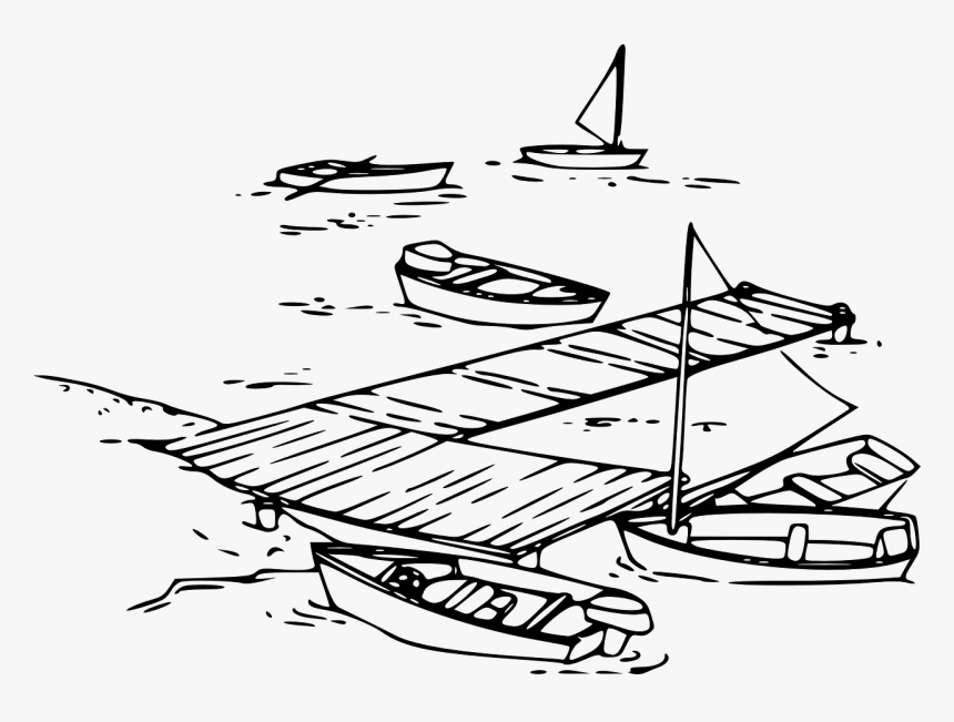 Dock Clipart Black And White, HD Png Download