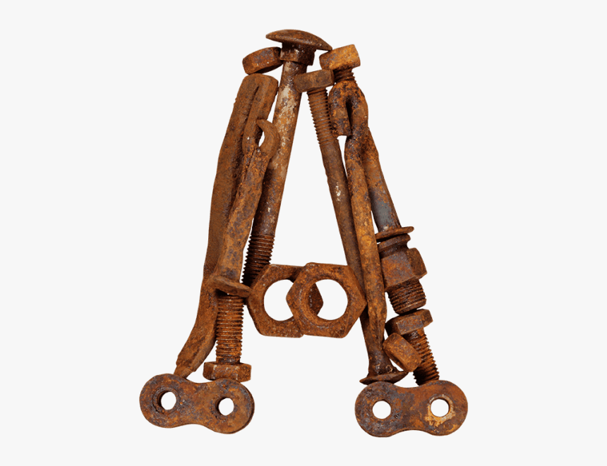 Rusty Metal Bolts Font - Rusted Metal Transparent Background, HD Png Download