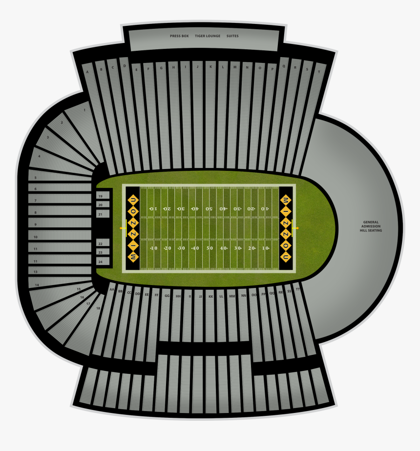 Georgia Football At Missouri Football At Faurot Field - Architecture, HD Png Download