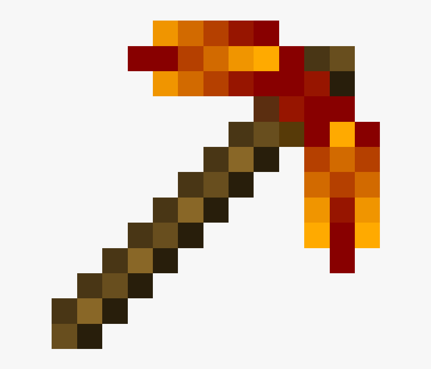 Fire Pickaxe Minecraft Ruby Pickaxe Png Transparent Png