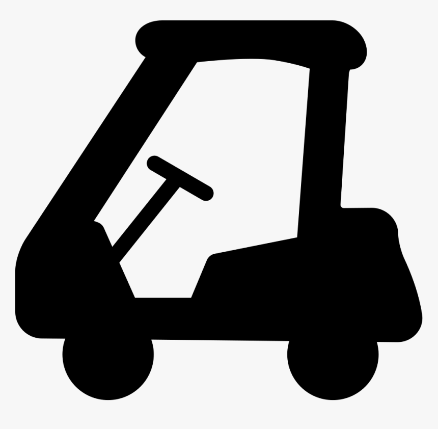 Golf Cart Side View Facing Left - Transparent Golf Cart Silhouette, HD Png Download