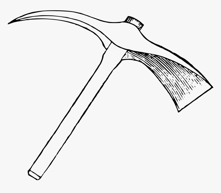 Pickaxe Clipart Black And White, HD Png Download