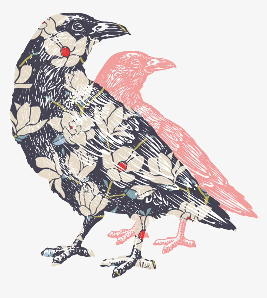 Colored 2 Crows - Raven, HD Png Download