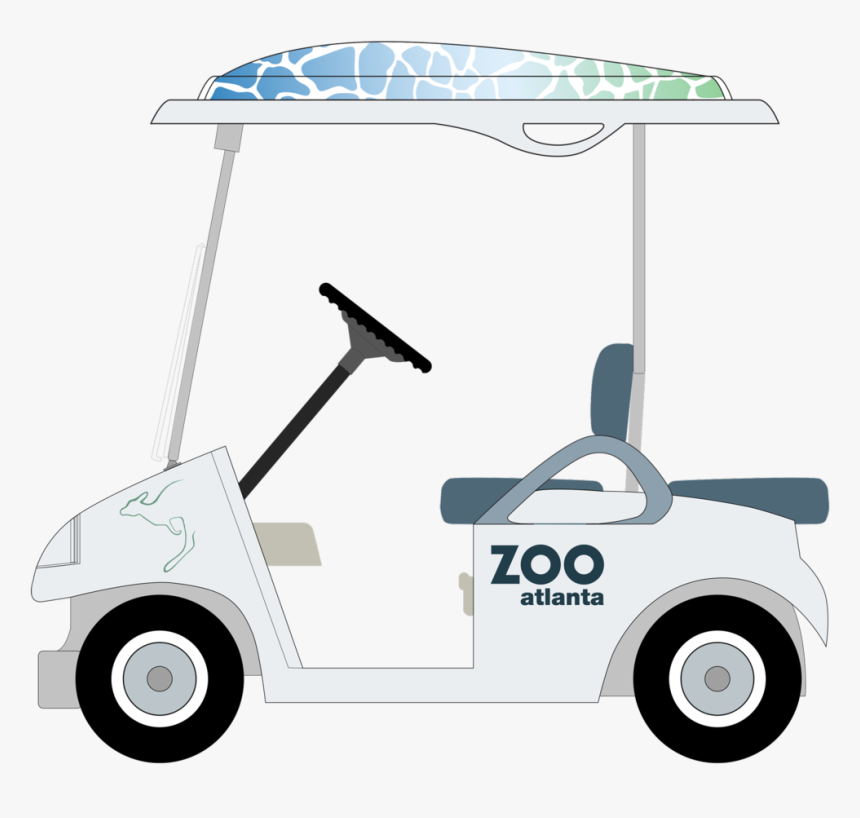Zoo Golf Cart - Electric Cart At Zoo Atlanta, HD Png Download