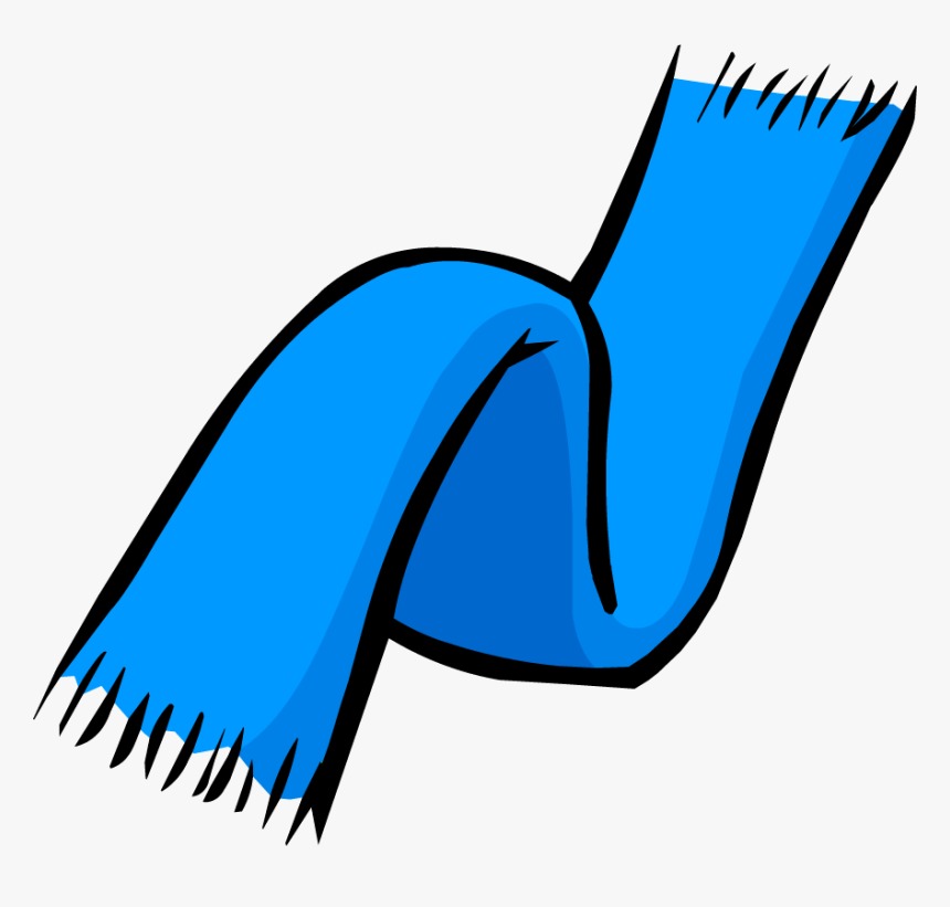 Bandana Clipart Club Penguin - Blue Scarf Clipart, HD Png Download