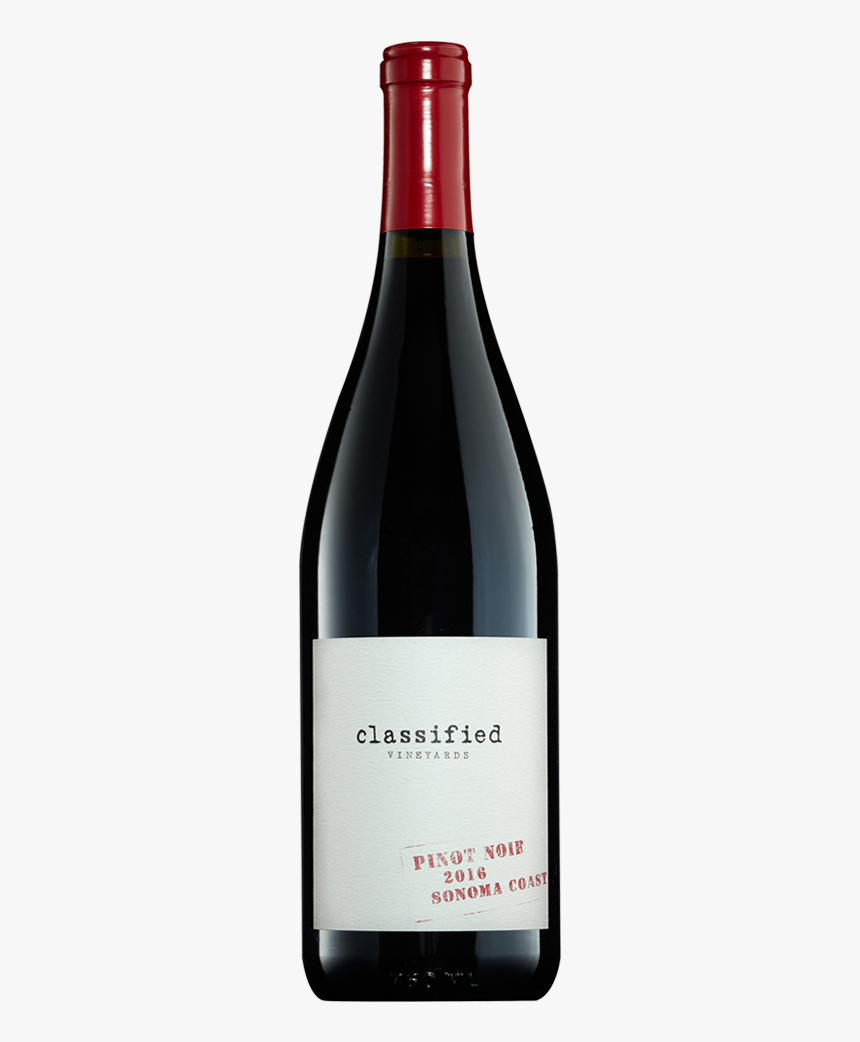 Classified Bottle No Back - Senses Russian River Valley Pinot Noir 2017, HD Png Download
