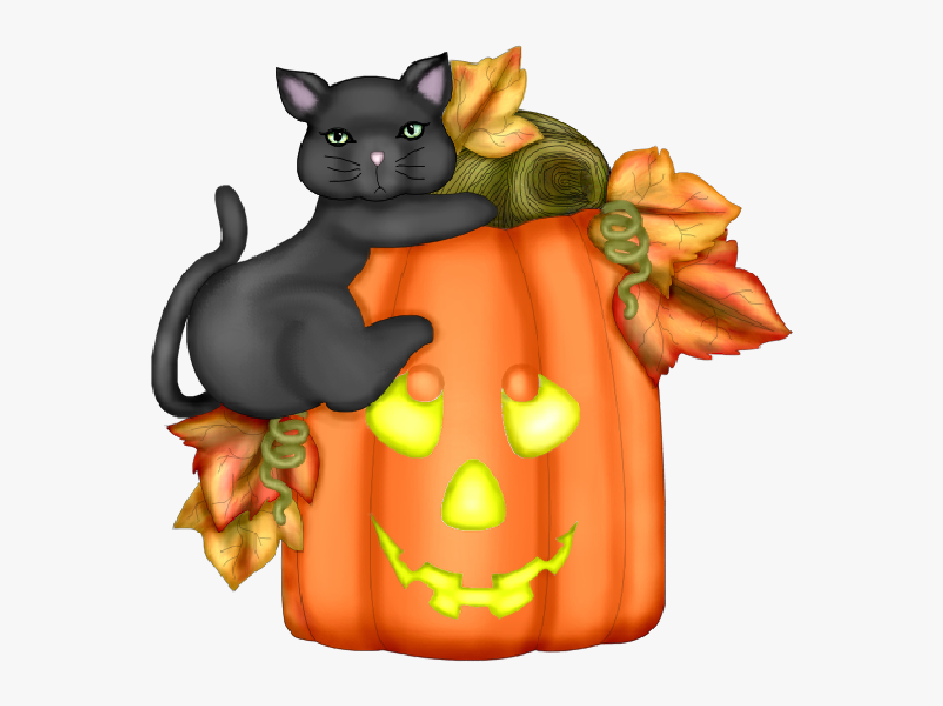 Download Orange Clipart Clip Art Autumn Cat Halloween - Good Morning Halloween Gif, HD Png Download