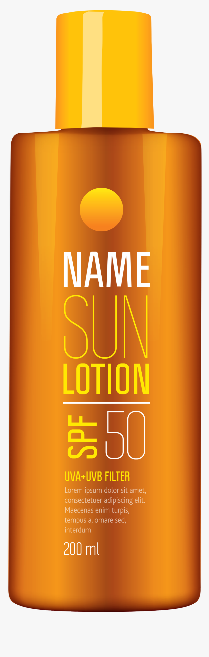 Sun Lotion Tube Png Clipart Picture - Clip Art, Transparent Png