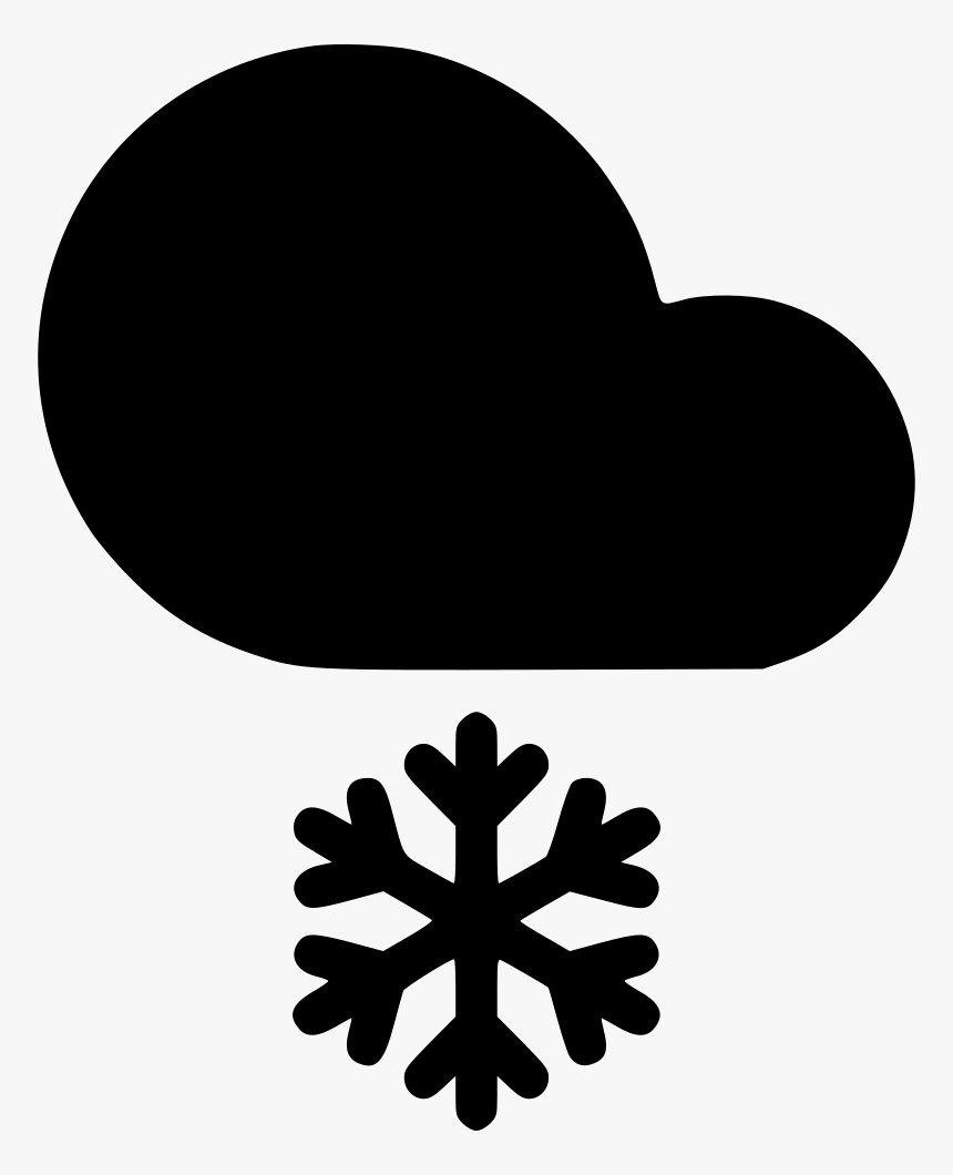 Frosty Cloud Snow Snowflake - Snowflake Silhouette Clipart, HD Png Download