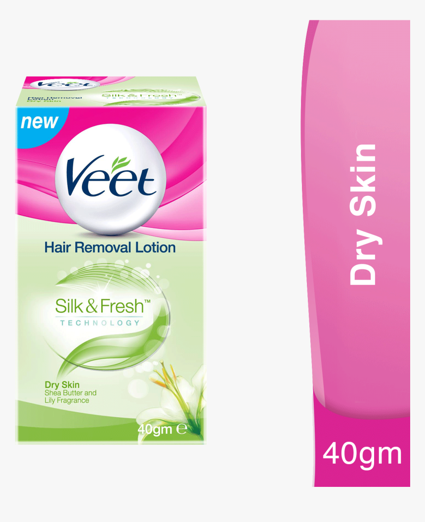 Veet Hair Removal Lotion For Dry Skin, 40g - Veet Full Body Waxing Kit Price, HD Png Download