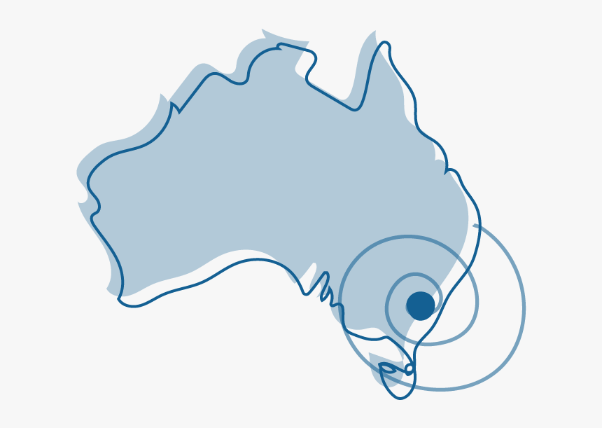 Illustration Of Australia With The Locality Of Canberra, HD Png Download
