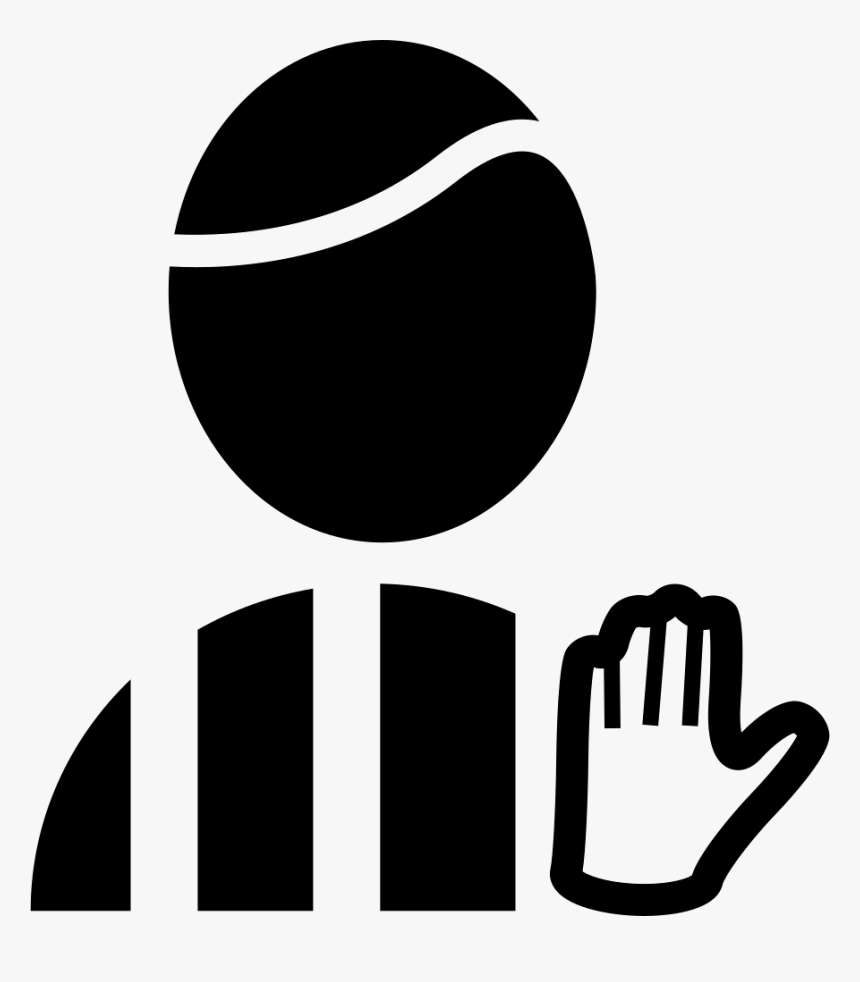 Football Referee With Hand Signal - Arbitro .png, Transparent Png