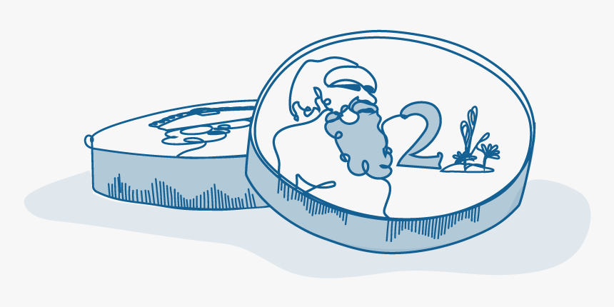 An Illustration Of One $2 Coin Balancing Against Another, HD Png Download