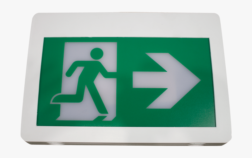Premise Led Self Powered Running Man Exit Sign Plastic - Emergency Exit, HD Png Download