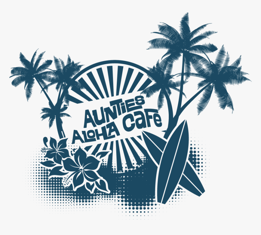 T-shirt Design By Pedro Nuno For Tnt Aloha Cafe , Png - Palm Tree Silhouette, Transparent Png