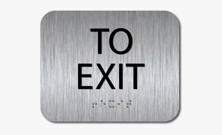 Brushed Stainless To Exit Sign - Almacenes Exito, HD Png Download