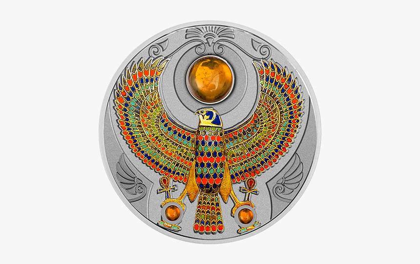 Falcon Of Tutankhamun - Agate Scarabaeus 1 Dollar Silver Coin, HD Png Download