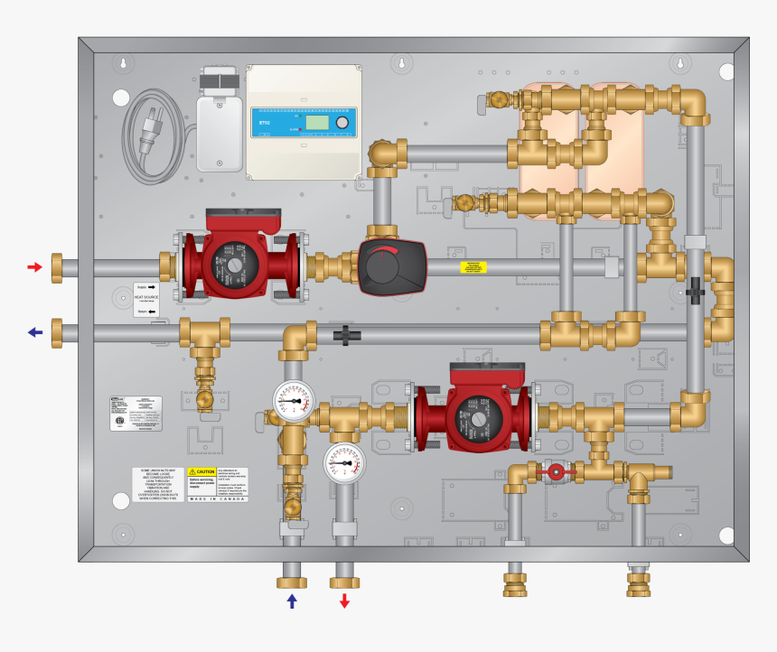 Graphic Of Smp 300mbh Ss Snow Melt Panel 2×30 Hex - Floor Plan, HD Png Download