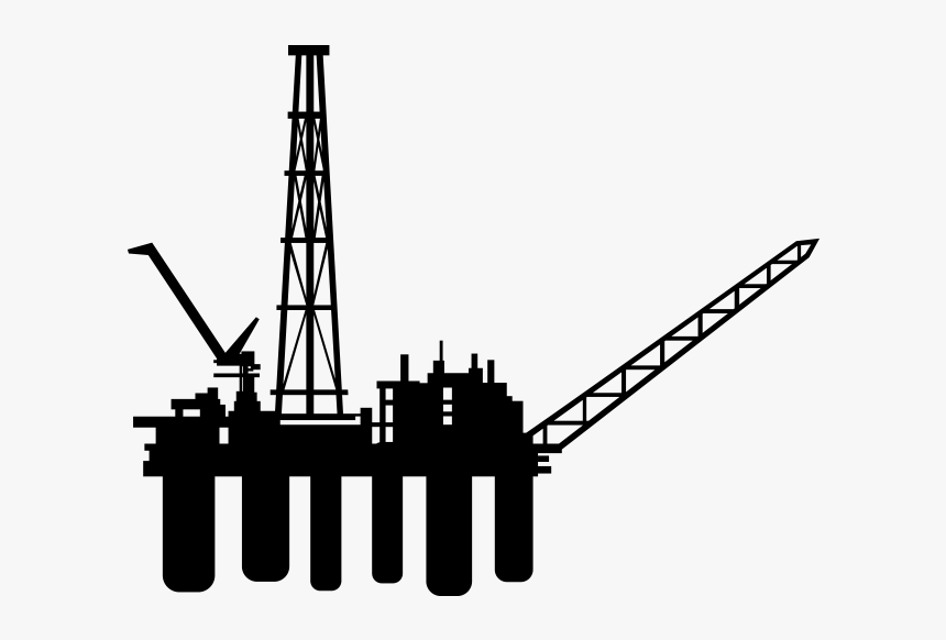 Mining And Oil Production Oil Rig Silhouette Free, HD Png Download , Transparent Png Image