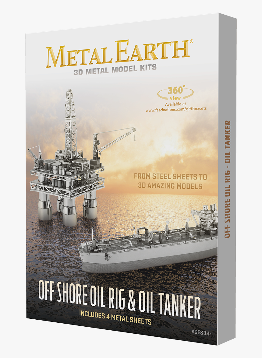 Picture Of Offshore Oil Rig & Oil Tanker Gift Set - Offshore Model Ship Kits, HD Png Download