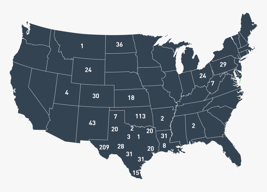 Oil Rig Activity Feb - Palo Alto Us Map, HD Png Download