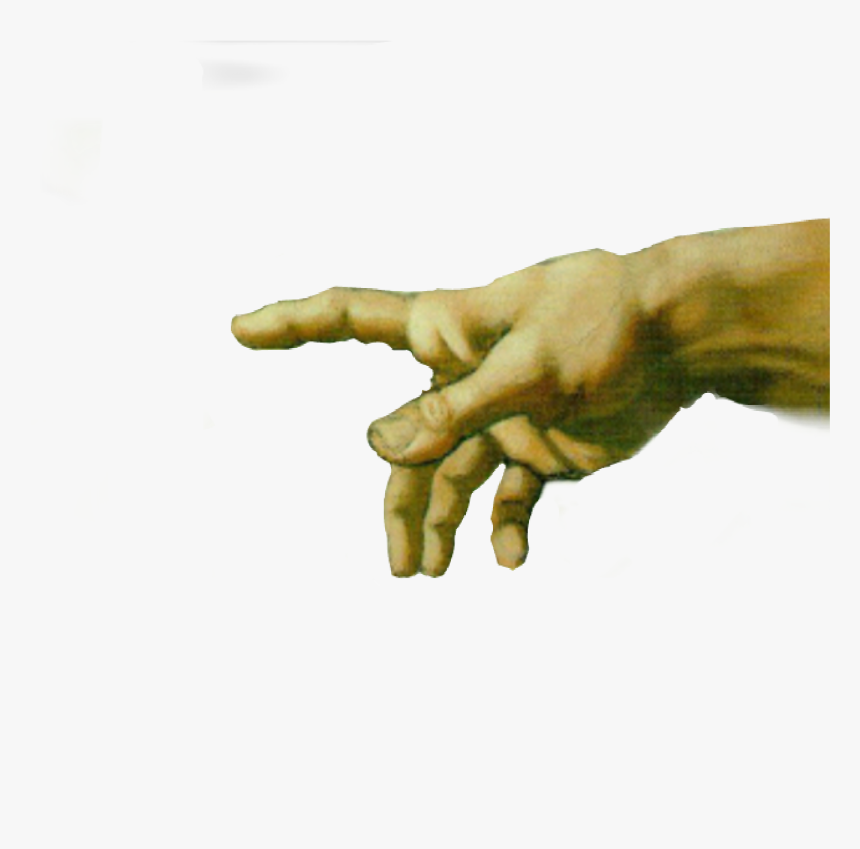#mano #cuadro #pintura #dios - Art Hands Touching Png, Transparent Png