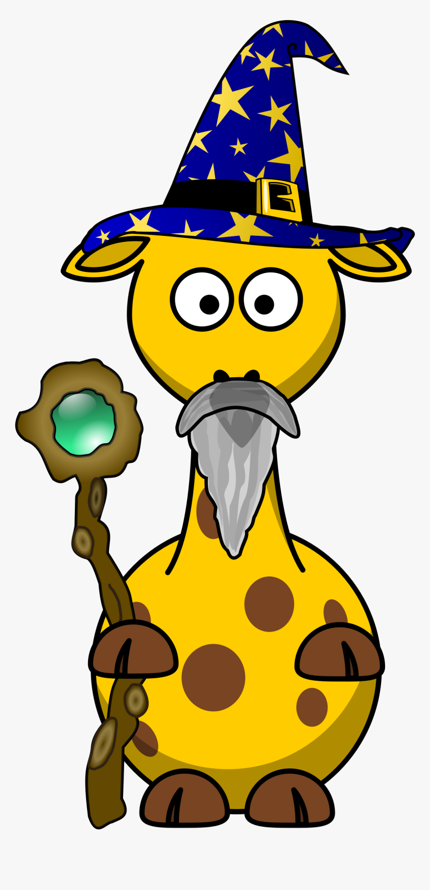 Giraffe Magician Clip Arts - Transparent Background Giraffe Clip Art, HD Png Download