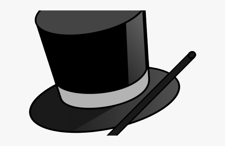 Transparent Magician Clipart - Magic Hat And Wand Clip Art, HD Png Download