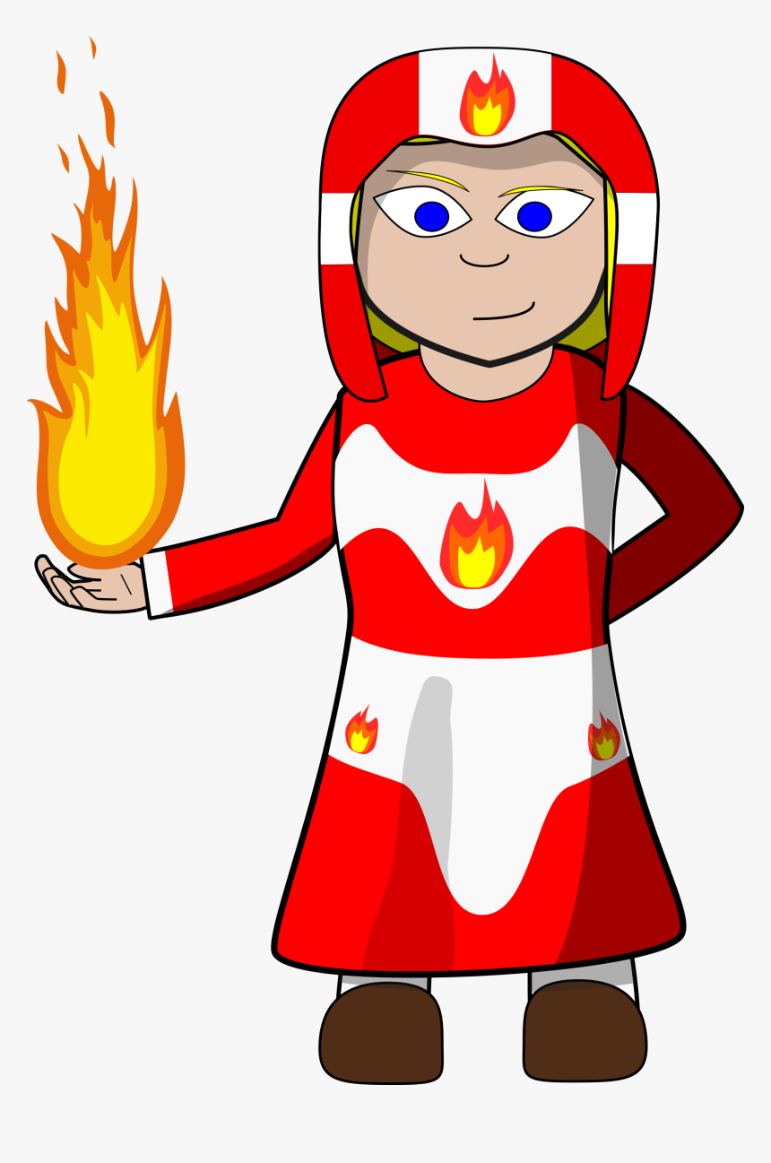Transparent Fire Cartoon Png - Fire Mage Clipart Png, Png Download
