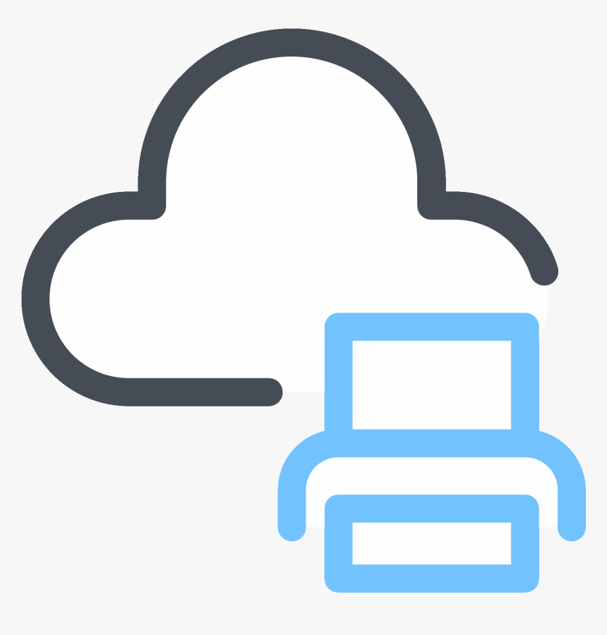 Cloud Print Icon, HD Png Download
